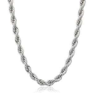imageAmazon Essentials Stainless Steel 6MM Rope Chain 24