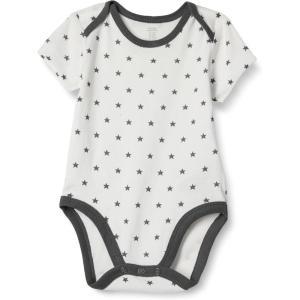 imageAmazon Essentials Unisex Toddlers and Babies ShortSleeve Bodysuits MultipacksWhite  Stars