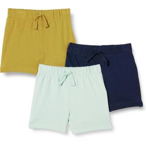 imageAmazon Essentials UnisexBaby Cotton PullOn ShortsOlivePale Mint GreenNavy
