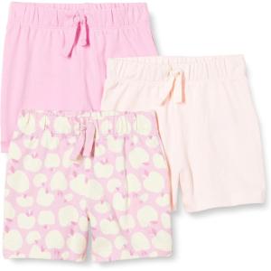 imageAmazon Essentials UnisexBaby Cotton PullOn ShortsPinkApples