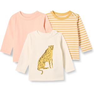 imageAmazon Essentials UnisexBaby RelaxedFit 100 Cotton LongSleeve TShirtsCheetahStripe