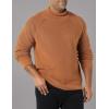imageAmazon Essentials Mens 100 Cotton Rib Knit Turtleneck SweaterDark Camel