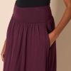 imageAmazon Essentials Womens Jersey Pull On Midi Length SkirtBurgundy