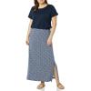 imageAmazon Essentials Womens Lightweight Knit Maxi SkirtNavy Dots