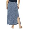 imageAmazon Essentials Womens Lightweight Knit Maxi SkirtNavy Dots