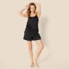 imageAmazon Essentials Womens Satin Pajama Top and Shorts SetBlack