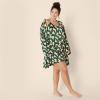 imageAmazon Essentials Womens Satin Pajama Top and Shorts SetDark Green Beige Zebras