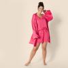 imageAmazon Essentials Womens Satin Pajama Top and Shorts SetHot Pink