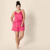 imageAmazon Essentials Womens Satin Pajama Top and Shorts SetHot Pink