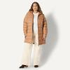 imageAmazon Essentials womens Lightweight WaterResistant Packable Hooded Puffer Coat Available in Plus SizeLight Brown