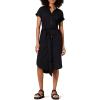 imageAmazon Essentials Womens Relaxed Fit Short Sleeve Button Front Belted Shirt DressBlack