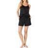 imageAmazon Essentials Womens Satin Pajama Top and Shorts SetBlack