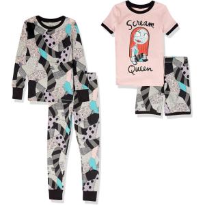 imageAmazon Essentials Disney  Marvel  Star Wars Babies Toddlers and Girls Pajama Set4piece Nightmare Scream Queen Pants Set