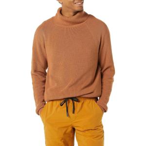 imageAmazon Essentials Mens 100 Cotton Rib Knit Turtleneck SweaterDark Camel