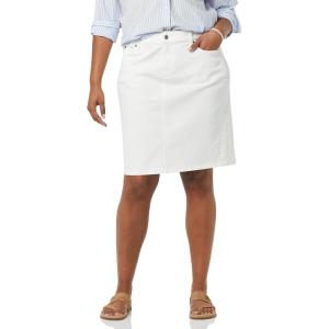 imageAmazon Essentials Womens Classic 5Pocket Denim Skirt Available in Plus SizeWhite Wash