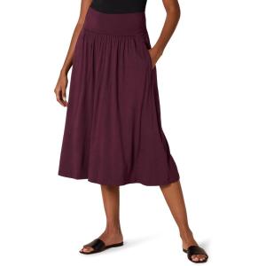 imageAmazon Essentials Womens Jersey Pull On Midi Length SkirtBurgundy