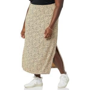 imageAmazon Essentials Womens Lightweight Knit Maxi SkirtCamel Animal Print