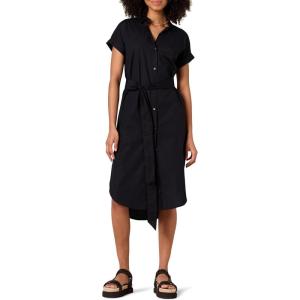 imageAmazon Essentials Womens Relaxed Fit Short Sleeve Button Front Belted Shirt DressBlack