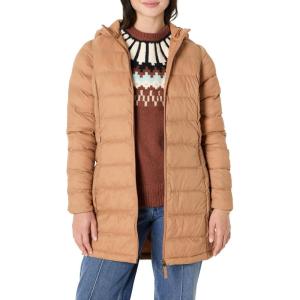 imageAmazon Essentials womens Lightweight WaterResistant Packable Hooded Puffer Coat Available in Plus SizeLight Brown