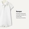 imageAmazon Essentials x Sofia Grainge Baby Boys Short Sleeve Cotton Polo Romper Pack of 2Light TanWhite