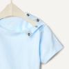 imageAmazon Essentials x Sofia Grainge Toddlers and Baby Boys Cotton Short Sleeve Crewneck TShirts Pack of 2Light BlueStripe
