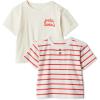 imageAmazon Essentials x Sofia Grainge Toddlers and Baby Boys Cotton Short Sleeve Crewneck TShirts Pack of 2Petit SoleilUneven Stripe