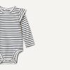 imageAmazon Essentials Baby Girls LongSleeved Ruffle BodysuitsCornflower BlueFrench Stripe
