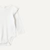 imageAmazon Essentials Baby Girls LongSleeved Ruffle BodysuitsLight Heather GreyWhite