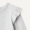 imageAmazon Essentials Baby Girls LongSleeved Ruffle BodysuitsLight Heather GreyWhite