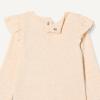 imageAmazon Essentials Baby Girls LongSleeved Ruffle BodysuitsOatmeal HeatherPale Pink