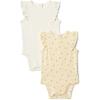 imageAmazon Essentials x Sofia Grainge Baby Girls Cotton Ruffle Sleeve Bodysuit with Embroidered Detail Pack of 2Ditsy FlowerIvory