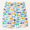imageAmazon Essentials Boys Quick Dry Swimming Board Shorts Swim TrunksIvory Sharks