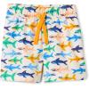 imageAmazon Essentials Boys Quick Dry Swimming Board Shorts Swim TrunksIvory Sharks
