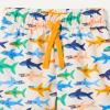 imageAmazon Essentials Boys Quick Dry Swimming Board Shorts Swim TrunksIvory Sharks