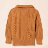 imageAmazon Essentials Boys and Toddlers QuarterZip CableKnit RelaxedFit Cotton SweaterCaramel