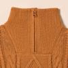 imageAmazon Essentials Boys and Toddlers QuarterZip CableKnit RelaxedFit Cotton SweaterCaramel