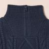 imageAmazon Essentials Boys and Toddlers QuarterZip CableKnit RelaxedFit Cotton SweaterNavy