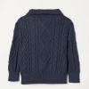imageAmazon Essentials Boys and Toddlers QuarterZip CableKnit RelaxedFit Cotton SweaterNavy