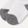 imageAmazon Essentials Unisex Kids and Toddlers Cotton Low Cut Cushioned Socks for Boys Girls Toddlers 14 PairsWhiteGrey Heather Heel