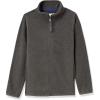 imageAmazon Essentials Boys and Toddlers Polar Fleece FullZip Mock Jacket Insulated Long SleeveCharcoal Heather