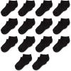 imageAmazon Essentials Unisex Kids and Toddlers Cotton Low Cut Cushioned Socks for Boys Girls Toddlers 14 PairsBlack