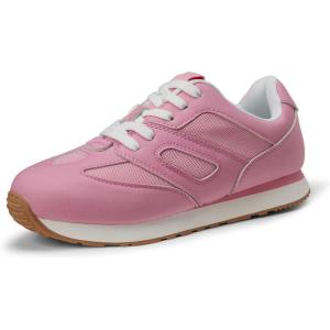 imageAmazon Essentials Unisex Kids Lace Up Sneakers for Boys and GirlsPink