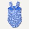 imageAmazon Essentials Girls FrillTrimmed OnePiece SwimsuitBlue Ditsy Floral