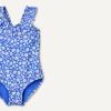 imageAmazon Essentials Girls FrillTrimmed OnePiece SwimsuitBlue Ditsy Floral
