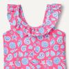 imageAmazon Essentials Girls FrillTrimmed OnePiece SwimsuitHot Pink Shells