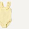 imageAmazon Essentials Girls FrillTrimmed OnePiece SwimsuitLight Yellow