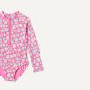 imageAmazon Essentials Girls Long Sleeve Rash Guard OnePiece SwimsuitHot Pink Shells