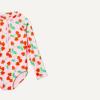 imageAmazon Essentials Girls Long Sleeve Rash Guard OnePiece SwimsuitPink Tomato Red Strawberries