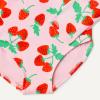imageAmazon Essentials Girls Long Sleeve Rash Guard OnePiece SwimsuitPink Tomato Red Strawberries