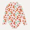 imageAmazon Essentials Girls Long Sleeve Rash Guard OnePiece SwimsuitPink Tomato Red Strawberries